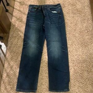 Dark blue, relaxed straight American Eagle jeans (size 34x32)